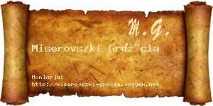 Miserovszki Grácia névjegykártya